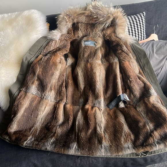 YVES SALOMON - ARMY hooded parka FR38 - Picture 7 of 9